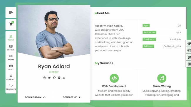 ryan cv best resume website templates 